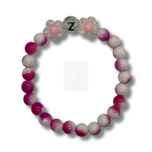 Buchstabenarmband Z mit Blumen und Farbverlauf