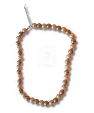 Kunstperlenkette Braun & Apricot – Warmer Perlenton