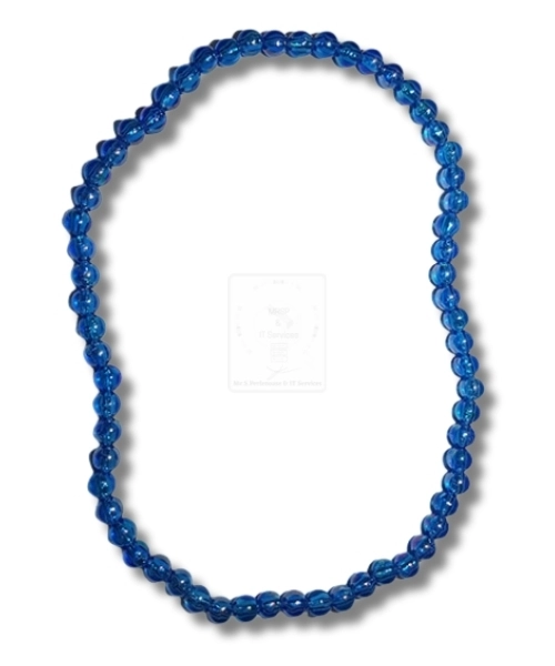 Kunstperlenkette Blau – Geflochtener Perlenglanz