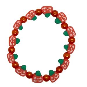 Halloween Perlenarmband Orange – Kürbisparade