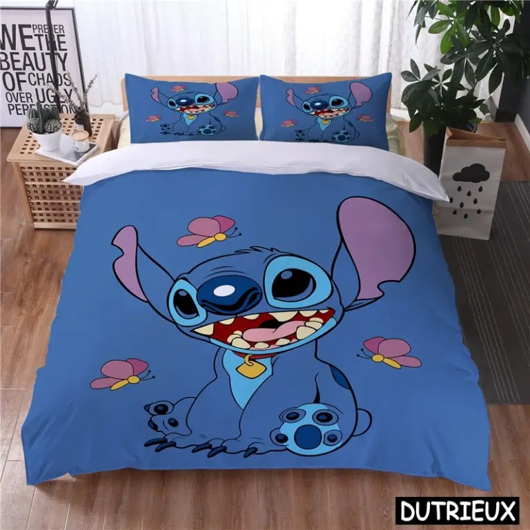 3d Disney Cartoon Lilo und Stich Kawaii Bett bezug Set Twin Full Queen King Size Bettwäsche Set Home Textil für Mädchen Jungen Geschenk 2