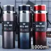 1L Thermo-Wasserflasche hält Kalt- und Warmwasserflasche Thermoskanne für Kaffee Tee Isolierflaschen Edelstahl-Thermosflasche Geschenke 1