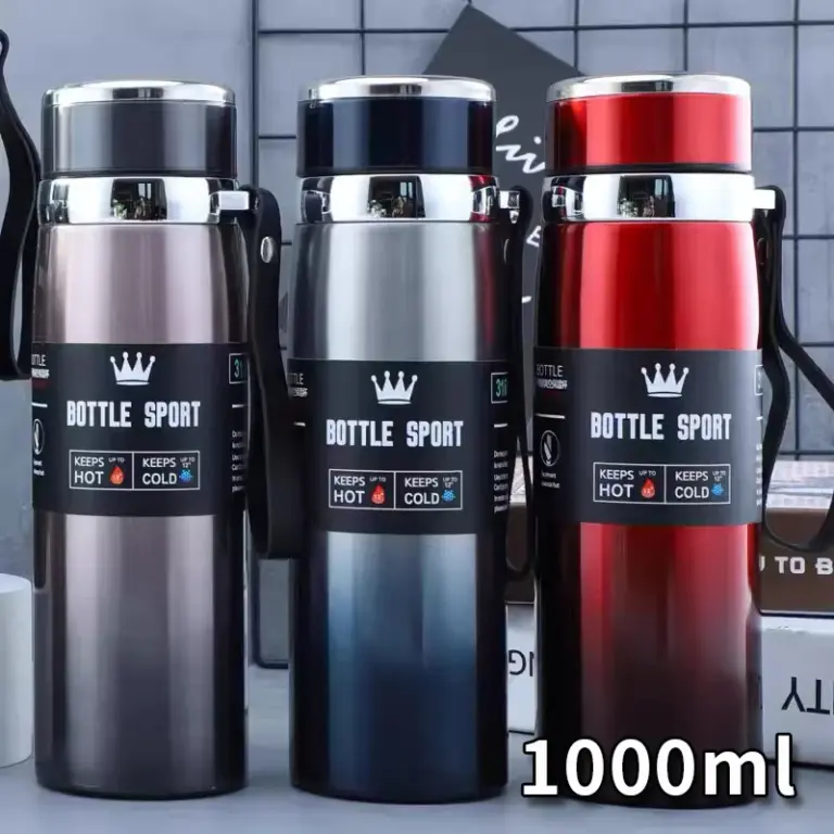 1L Thermo-Wasserflasche hält Kalt- und Warmwasserflasche Thermoskanne für Kaffee Tee Isolierflaschen Edelstahl-Thermosflasche Geschenke 1