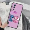 Disney Stitch Engel Liebe Handy hülle für Xiaomi Redmi K60 K50 K40 12x11 10c 11 9a 9c 9at 8a 8 6a A1 4x5g schwarze Abdeckung 4