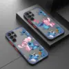 Engel Stich Anime Liebe für Samsung Galaxy S24 S23 S22 S21 S20 Fe Ultra Plus S10 Lite 5g gefrostete durchscheinende Handy hülle