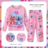 Disney Stich Kinder Pyjamas Nette Anime Cartoon Engel Kinder Herbst Hause Kleidung Jungen Mädchen Weiche Pyjama Set Kawaii Urlaub Geschenke 5