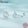 Bamoer platini ert klassische cz Ohr stecker 925 Sterling silber hypo allergen elegante Ohrringe Modeschmuck 3mm 5mm 7mm 4