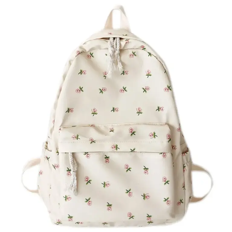 Koreanische Student Schule Rucksack Floral Weiß Schule Taschen Für Teenager Mädchen Nette frauen Rucksack Marke Buch Tasche Nylon Rucksack