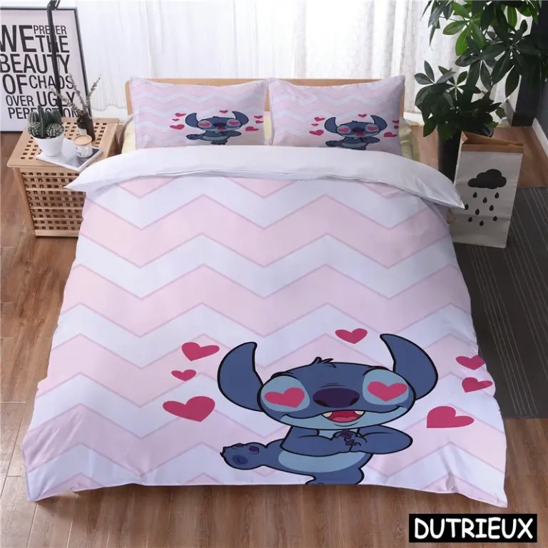 3d Disney Cartoon Lilo und Stich Kawaii Bett bezug Set Twin Full Queen King Size Bettwäsche Set Home Textil für Mädchen Jungen Geschenk 3