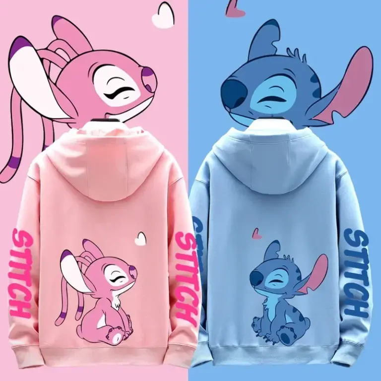 Disney Stitch verschiedene Paar-Outfits für Damen und Herren, lässige Sweatshirts, Kapuzenjacken und Kleidung