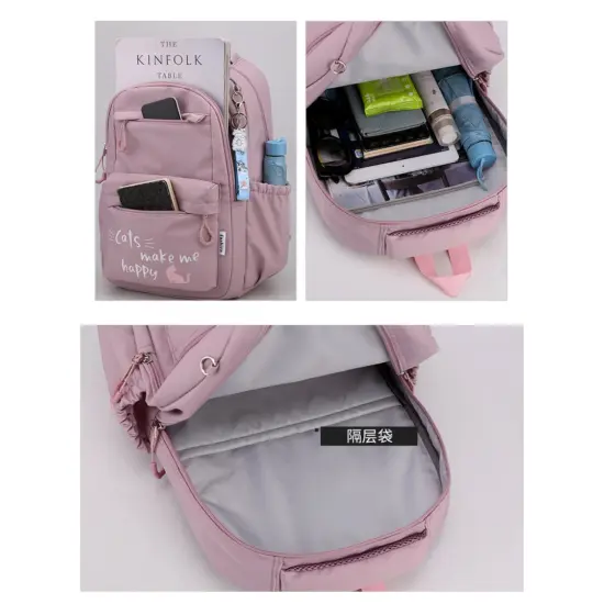 Mädchen Schultasche Rucksack Rucksack für Teenager Frauen Kinder weiblich rosa Schultasche primäre hohe Rucksack Klasse Teenager Kind Kinder 3