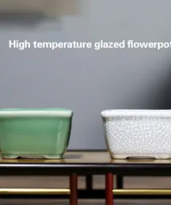 Glasierte Keramik Blume Topf Schüssel mit Loch Mini Keramik Pflanzer Sukkulenten Topf Östlichen Stil Ornament für Indoor Outdoor xqmg