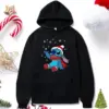 Schönes Muster lose männliche Sweatshirts Tasche Weihnachten Disney Stitch Cartoon niedliche Kleidung Männer Hoodies Herbst Winter beliebt 4