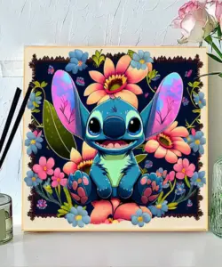 Disney 5d DIY Diamant Malerei Cartoon Stich Blume volle runde Bohrer hamdmade Mosaik Home Dekoration Geschenk für Kinder