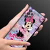 Telefon schwarz Fall für Samsung Galaxy A13 A22 5g A51 A32 A54 A23 A72 A12 A52 A34 A33 Silikon hülle Minnie Stitch Anne Disney Cas 6