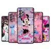 Telefon schwarz Fall für Samsung Galaxy A13 A22 5g A51 A32 A54 A23 A72 A12 A52 A34 A33 Silikon hülle Minnie Stitch Anne Disney Cas