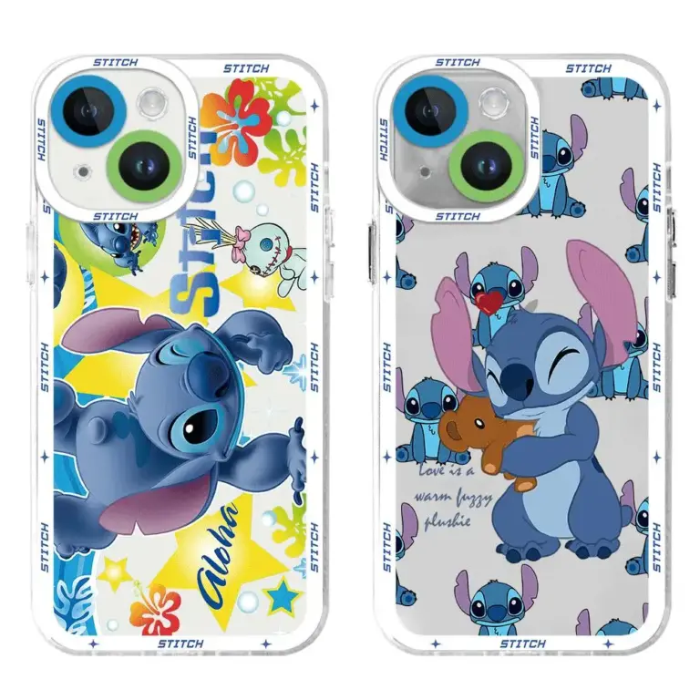 Disney Stitch funkelnde Handy hülle für Apple iPhone 11 13 14 Promax 15 Pro 7 8 plus 12 Mini x xs max xr se Silikon hülle 5