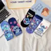 5pairs Disney Stich Frau Socken Kawaii Lilo & Stitch Gi5rls Kurze Weiche Atmungsaktive Socken Cartoon Kinder Frau Socken Kinder geschenke 5