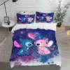 Stich Bettwäsche Set 3-teiliges Set 1 Bett bezug 100% Polyester Bett bezüge Twin niedlichen bedruckten Cartoon Anime Wohnkultur