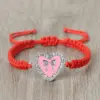 Mode Geflochtene Handgemachte Seil Armreifen Liebhaber Armbänder Für Frauen Männer Valentinstag Geschenk Gebet Schmuck Anhänger Yoga Glück Liebe 3