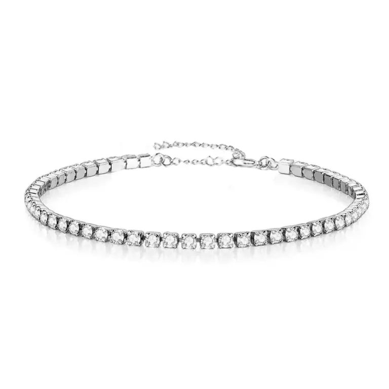 2mm Iced Out Tennis Armbänder Weibliche Gold Silber Farbe Edelstahl Zirkonia Kette für Frauen Hochzeit Schmuck Geschenk 5