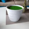 Künstliche Topfpflanzen, Topf, Kindergartentopf, künstliche Rasenvase, weißer Kunststoff, dicke Pflanze, Blumentopf, Hausgarten-Dekoration