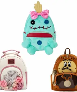 PU Leder Stitch Scrump Plüsch Cosplay Mini Rucksack Beauty & Beast Cogsworth Cosplay Rucksack Mini Doppel Umhängetaschen