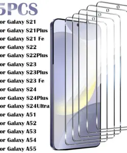 5PCS Gehärtetes Glas für Samsung Galaxy S24 Ultra S23 S22 Plus S21 Fe Displayschutzfolie für Samsung A54 A55 A53 a52 A51 Glas Film