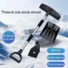 3-in-1-Schneeschaufel, Schneeräumerschaufel, einziehbare Schneebürste, Winter, abnehmbare Auto-Schneeschaufel-Set für Auto, LKW, Camping