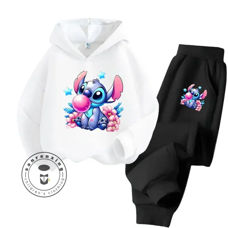 Billige beliebte einfache Stich Langarm Junge Mädchen Freizeit kleidung Spaß Grafiken alltäglichen Stil energetischen Frühling Herbst Sweatshirt Set 6