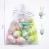 12-144PCS Neue Ostern Mini Taube Eier Dekoration Hängen Kunststoff DIY Gemalt Dekoration Hängen Kleine Ornament Dekoration 3