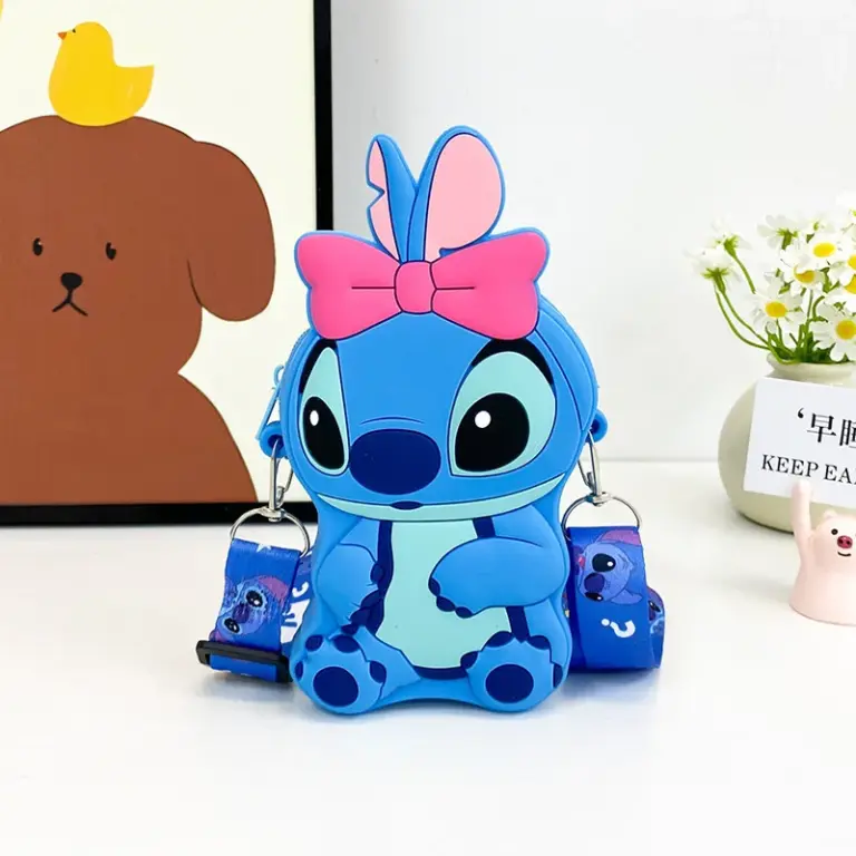 Disney Umhängetasche Stich Engel Geldbörse Jungen Mädchen Kinder Mini Aufbewahrung tasche Cartoon Puppen Umhängetaschen Geschenke Reise Handtasche 4