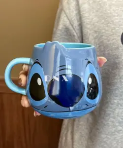 Disney Stich Neue Nette Mädchen Hohe Schönheit Mode Cartoon Kreative Muster Paar Milch Kaffee Keramik Becher Hause Schlafsaal Geschenk Tasse 530ml