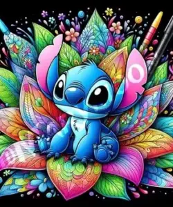 Lilo & Stitch Disney Cartoon 5d DIY Diamant Malerei Kreuz stich Mosaik Voll bohrer Runde Stickerei Wohnkultur Kinder Geschenk