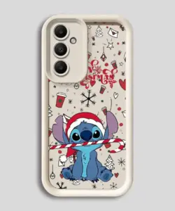 Hülle für Samsung Galaxy A54 A52 A14 A53 A12 A13 A50 A23 A71 A34 A51 A33 A21s A32 A15 A05s Handyhülle Cartoon Stitch Weihnachten