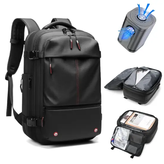 Männer Reiserucksack Vakuumkompression 17-Zoll-Laptop-Rucksack Business Schulrucksack mit großer Kapazität Erweiterter Wanderrucksack 1