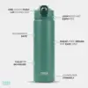 550/750 ml Wasserflasche mit Strohhalm Tyeso Vakuumisolierter Kolben Thermobecher Tumbler Kaffeethermoskanne aus Edelstahl 304 2