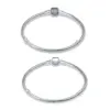 Neu im Original Silber Schlangen kette Armband passt 3mm Original Charm Perle für Frauen Herz Armbänder Schmuck Geschenke heiß