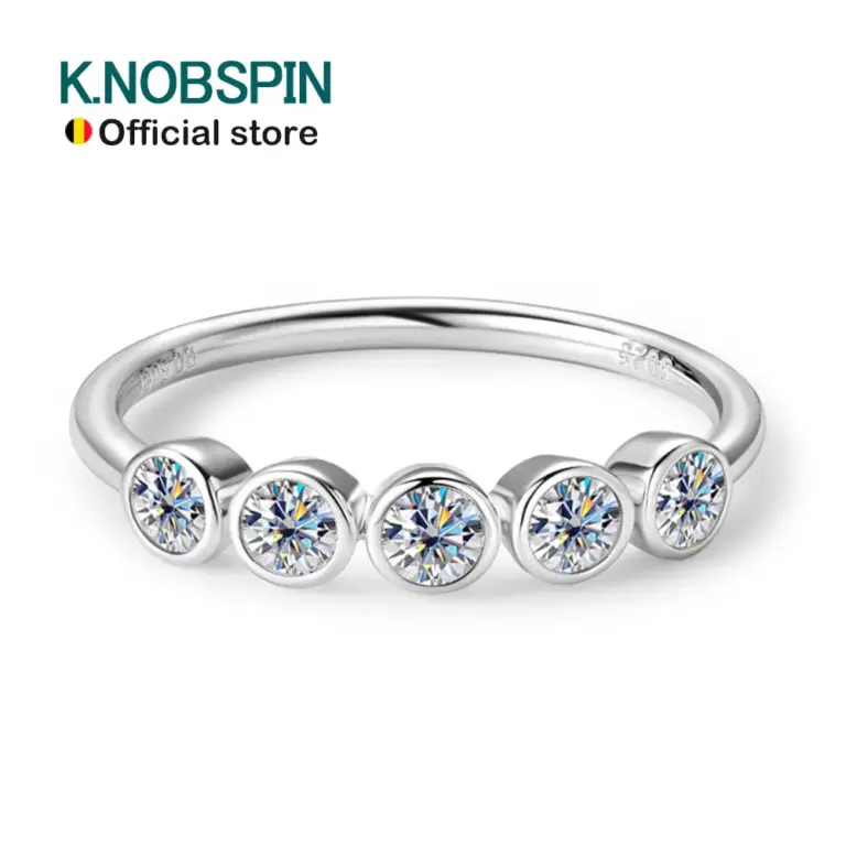 Knob spin d vvs alle Moissan ite Ringe für Frauen Blasen klassische Verlobung Ehering mit Zertifikaten 925 Sterling Silber Ring