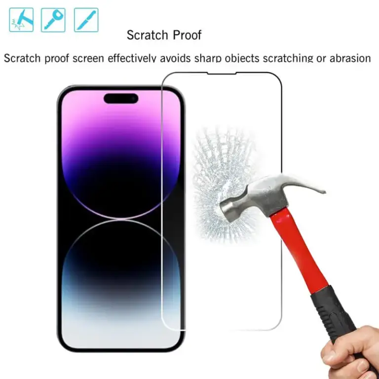 Gehärtetes Glas für iPhone 14 Pro 15 16 13 12 11 Pro Max Displays chutz folie für iPhone 15 Pro glas für iPhone 13 14 Pro screen protector 5