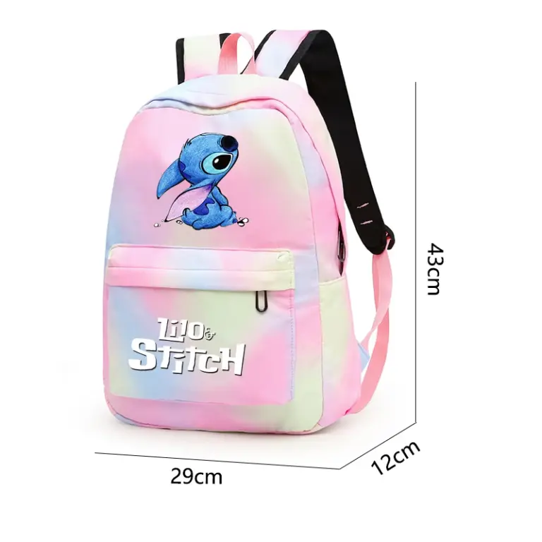 3 teile/satz Disney Lilo Stich Student Junge Mädchen Schult asche bunte Rucksack mit Lunch Bag Kinder Teenager Cartoon Schule Bücher tasche 4