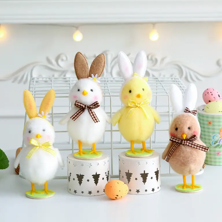 Neue Ostern Kaninchen Ohr Küken Plüsch Eierschale gesichtslose Gnom Puppe handgemachte Home Ornament Frühling Ostern Party Dekor Kinder Geschenk 2