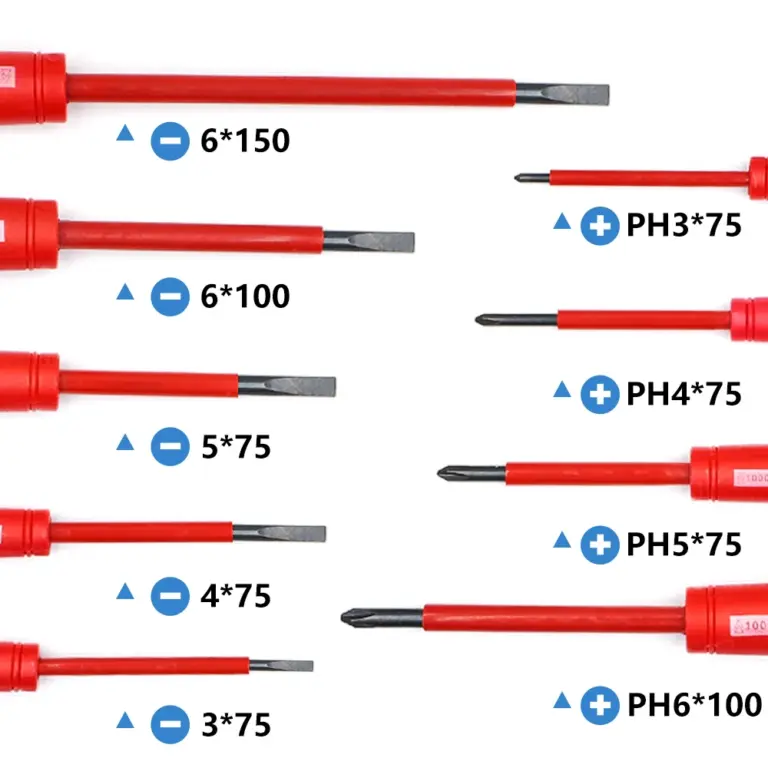 9-teiliges Kit für Elektriker, hohe Präzision, CR-V, 1000 V, Multi-Bit, flach, Phillips, Schlitz, magnetisch, isolierter Schraubendreher, Handwerkzeug, 1 Set 2