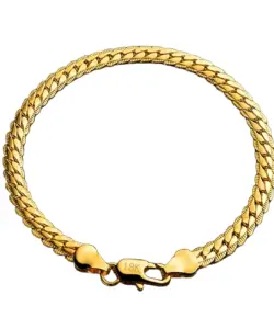 20cm 8 Zoll 18 Karat Gold 925 Sterling Silber Armbänder für Frauen Männer klassische 5mm Kette Hochzeits feier Weihnachts geschenke edler Schmuck