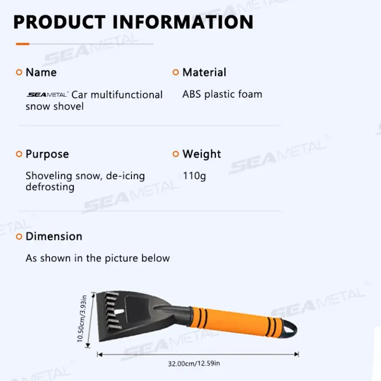 Seametal Auto Windschutz scheibe Eiskra tzer tragbare Schnees chaufel Eisbrecher kratz frei Winter Schnee räumer Auto Eis reinigung Pflege-Tool 6