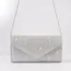 Frauen Umschlag Abend tasche Glitzer Damen Kette Umhängetaschen glänzend Silber lange Geldbörse weibliche Hochzeits feier Kupplungen Mini Handtasche 5