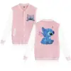 Disney Stich Hoodie Kinder Baseball Jacke Männer Frauen Sweatshirt Kinder Jungen Mädchen Harajuku Jacken Streetwear College Mäntel