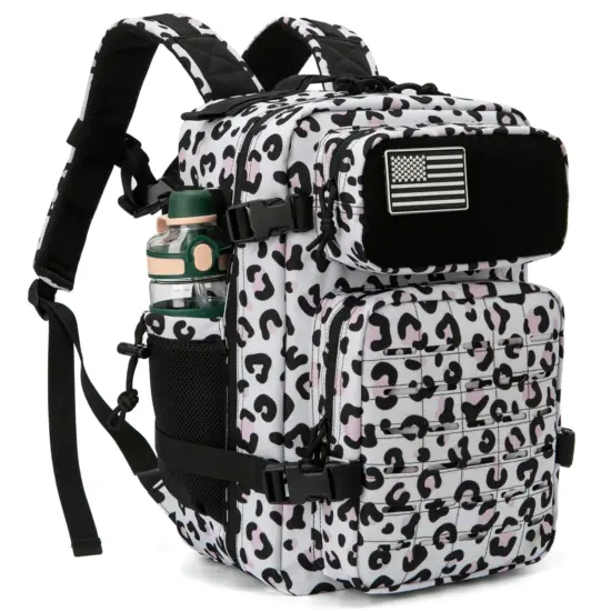 25/45L Damen/Herren Rucksack für taktische Laser Cut Molle Hochleistungsrucksack Schultasche Gym Rucksack Treeking mit Dual-Getränkehalter