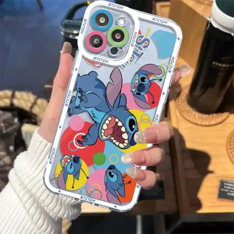 Disney Stitch funkelnde Handy hülle für Apple iPhone 11 13 14 Promax 15 Pro 7 8 plus 12 Mini x xs max xr se Silikon hülle 3