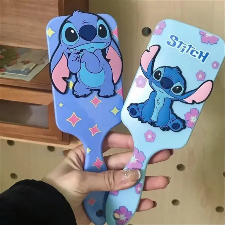 Disney Anime Figuren Stich Air Kissen Massage Kämme Anime Cartoon Kinder Kamm Haar Pinsel Friseur Werkzeug Kinder Spielzeug Geschenke